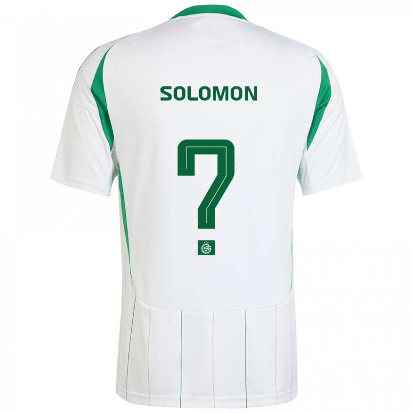 Uomo Maglia Itay Solomon #0 Bianco Verde Kit Gara Away 2024/25 Maglietta