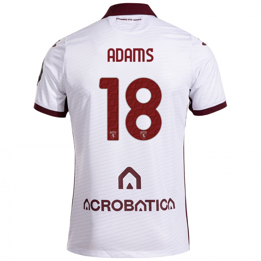 Uomo Maglia Che Adams #18 Bianco Marrone Kit Gara Away 2024/25 Maglietta