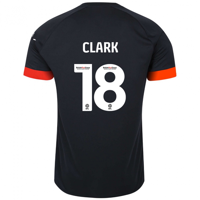 Uomo Maglia Jordan Clark #18 Nero Arancione Kit Gara Away 2024/25 Maglietta