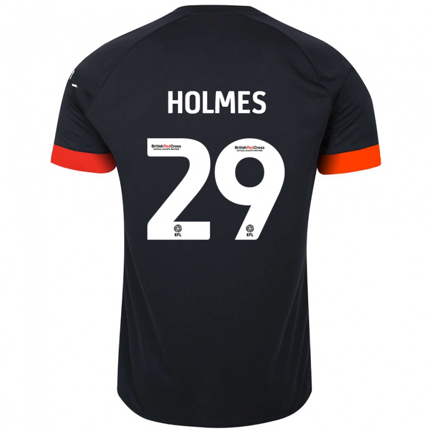 Uomo Maglia Tom Holmes #29 Nero Arancione Kit Gara Away 2024/25 Maglietta