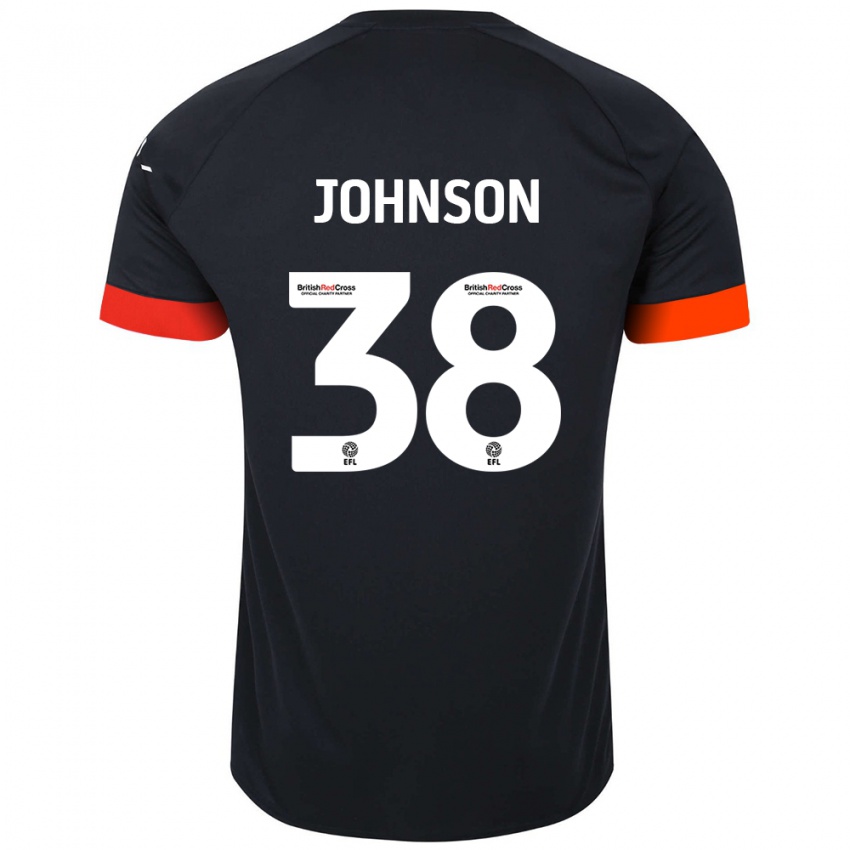 Uomo Maglia Joe Johnson #38 Nero Arancione Kit Gara Away 2024/25 Maglietta