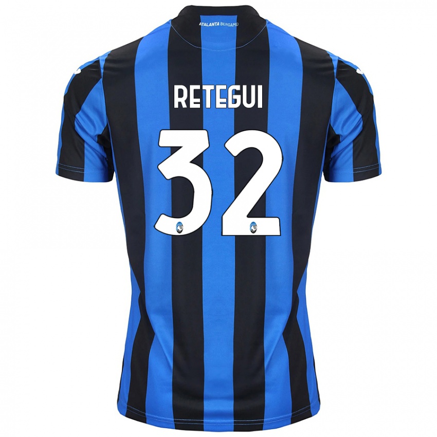 Donna Maglia Mateo Retegui #32 Blu Nero Kit Gara Home 2024/25 Maglietta