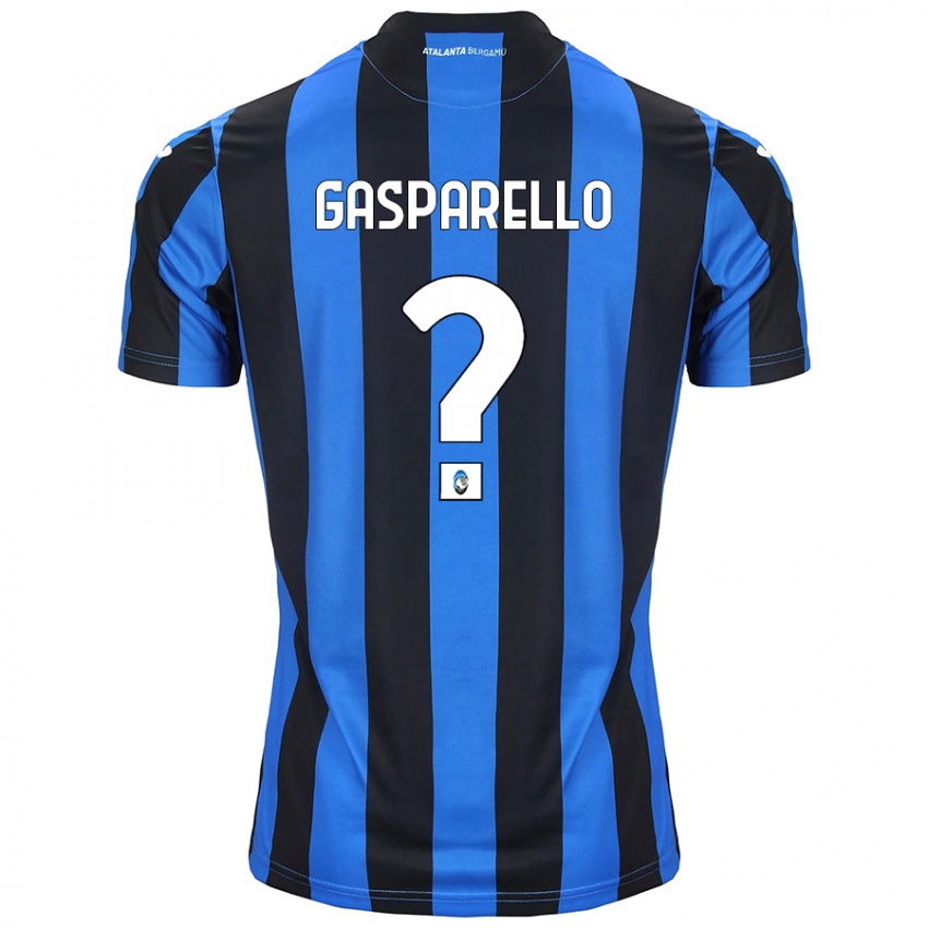 Donna Maglia Francesco Gasparello #0 Blu Nero Kit Gara Home 2024/25 Maglietta