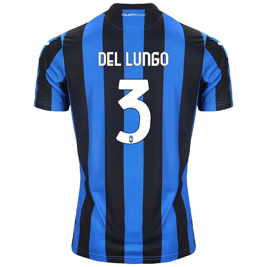 Donna Maglia Tommaso Del Lungo #3 Blu Nero Kit Gara Home 2024/25 Maglietta