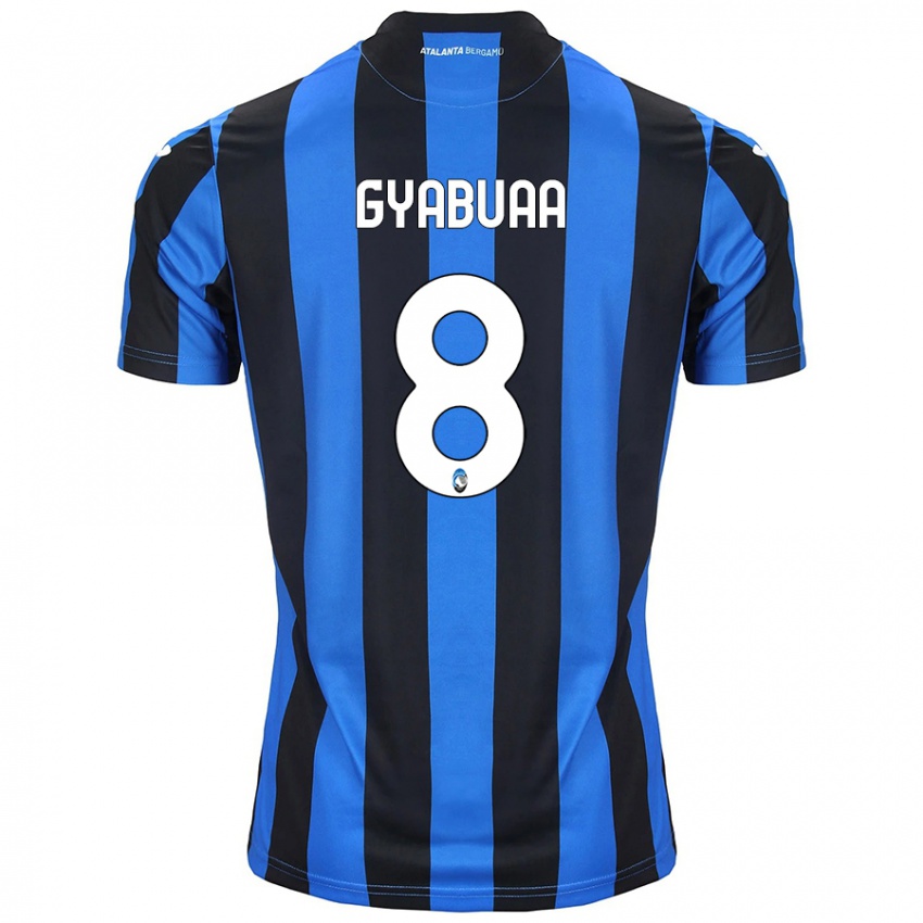 Donna Maglia Emmanuel Gyabuaa #8 Blu Nero Kit Gara Home 2024/25 Maglietta