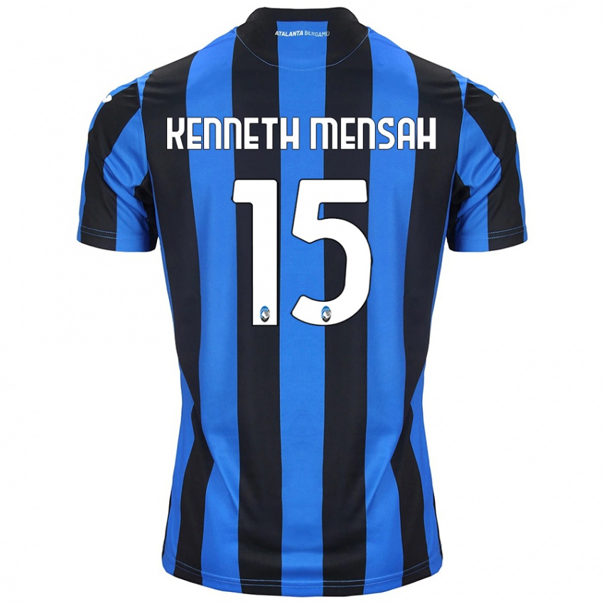 Donna Maglia Anthony Kenneth Mensah #15 Blu Nero Kit Gara Home 2024/25 Maglietta