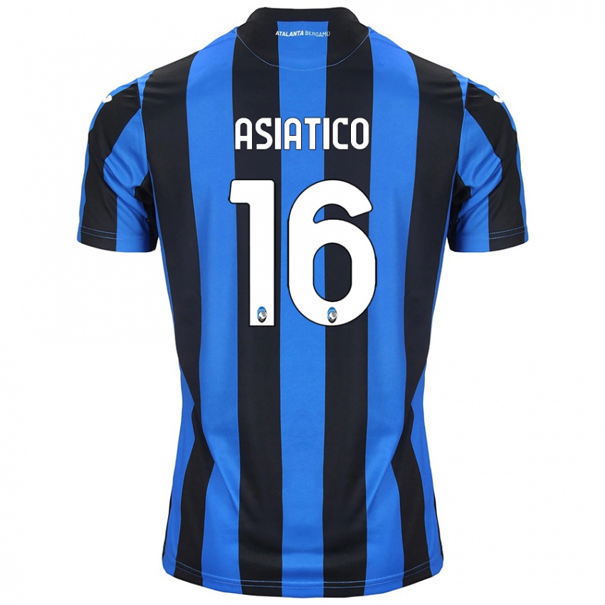 Donna Maglia Pietro Asiatico #16 Blu Nero Kit Gara Home 2024/25 Maglietta