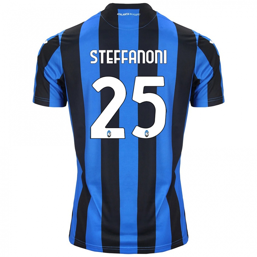 Donna Maglia Federico Steffanoni #25 Blu Nero Kit Gara Home 2024/25 Maglietta