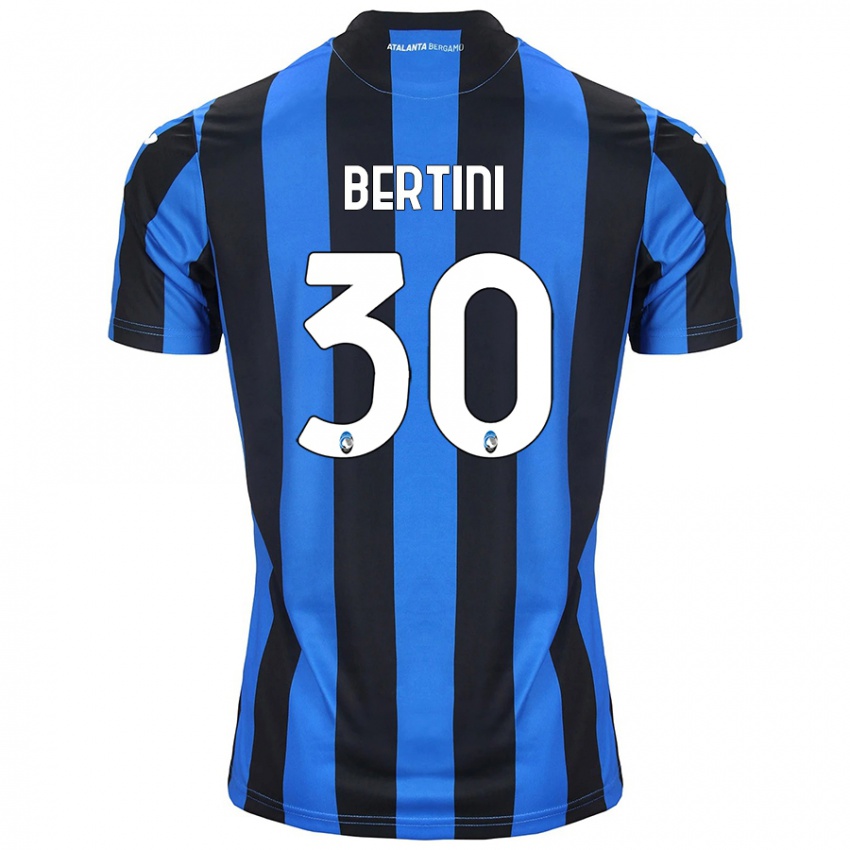 Donna Maglia Tommaso Bertini #30 Blu Nero Kit Gara Home 2024/25 Maglietta