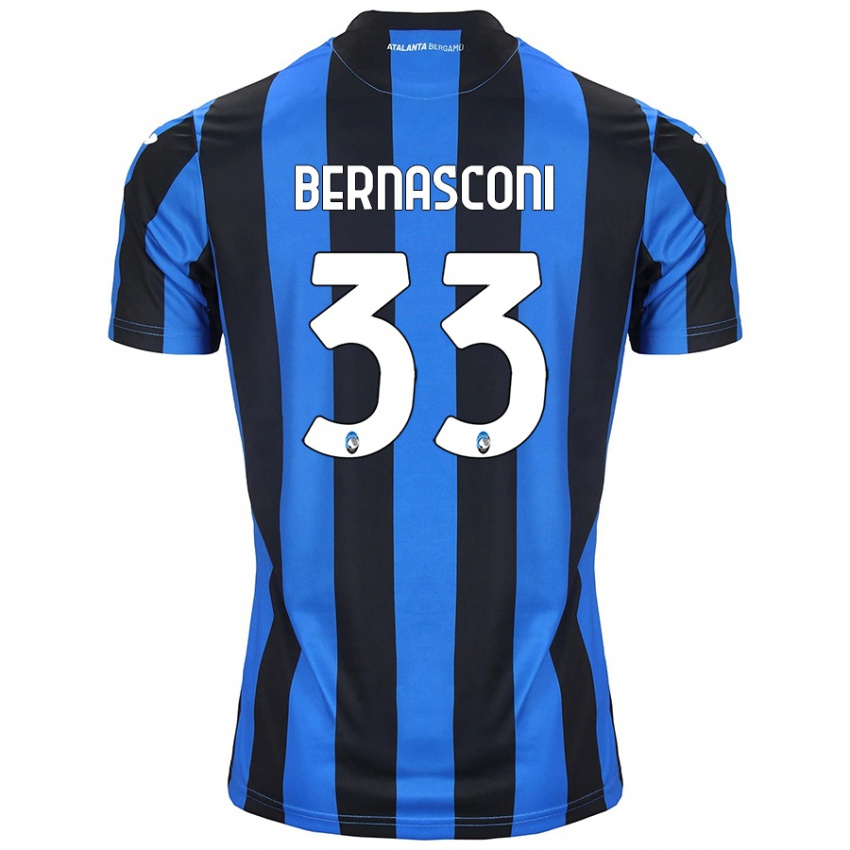 Donna Maglia Lorenzo Bernasconi #33 Blu Nero Kit Gara Home 2024/25 Maglietta