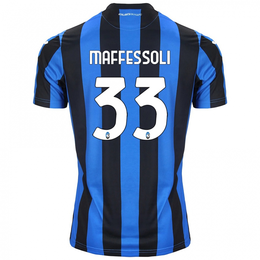 Donna Maglia Manuel Maffessoli #33 Blu Nero Kit Gara Home 2024/25 Maglietta