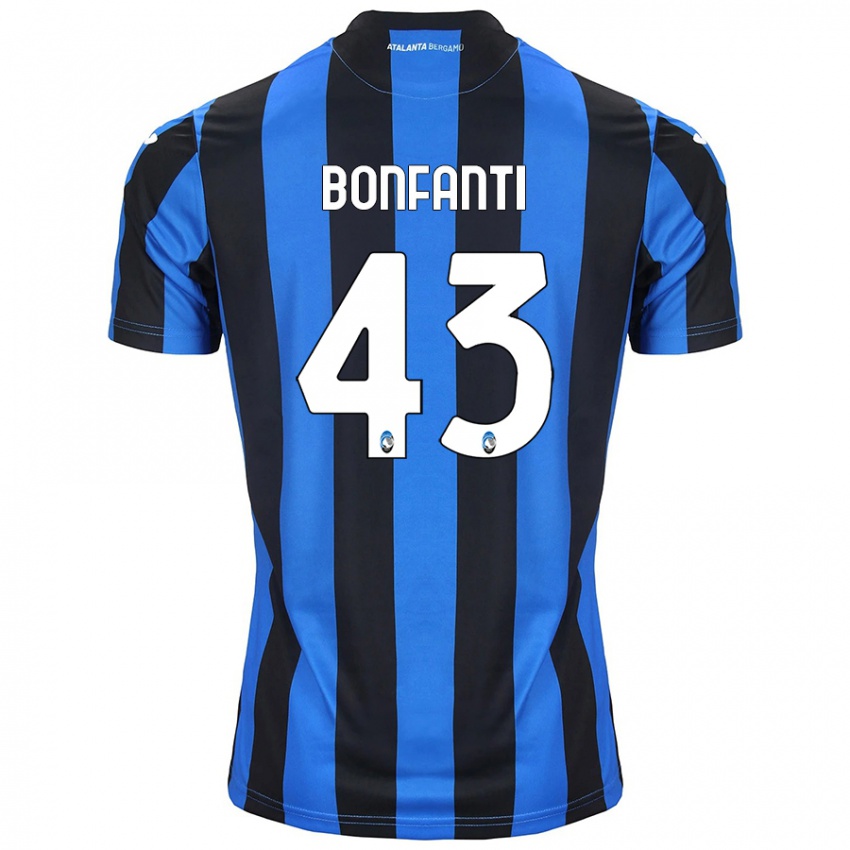 Donna Maglia Giovanni Bonfanti #43 Blu Nero Kit Gara Home 2024/25 Maglietta