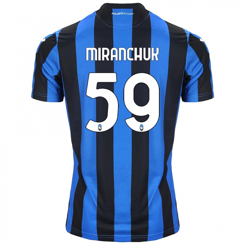 Donna Maglia Aleksey Miranchuk #59 Blu Nero Kit Gara Home 2024/25 Maglietta