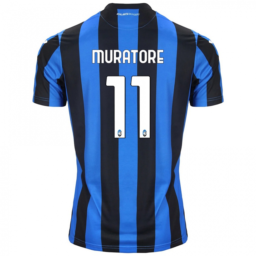 Donna Maglia Simone Muratore #11 Blu Nero Kit Gara Home 2024/25 Maglietta