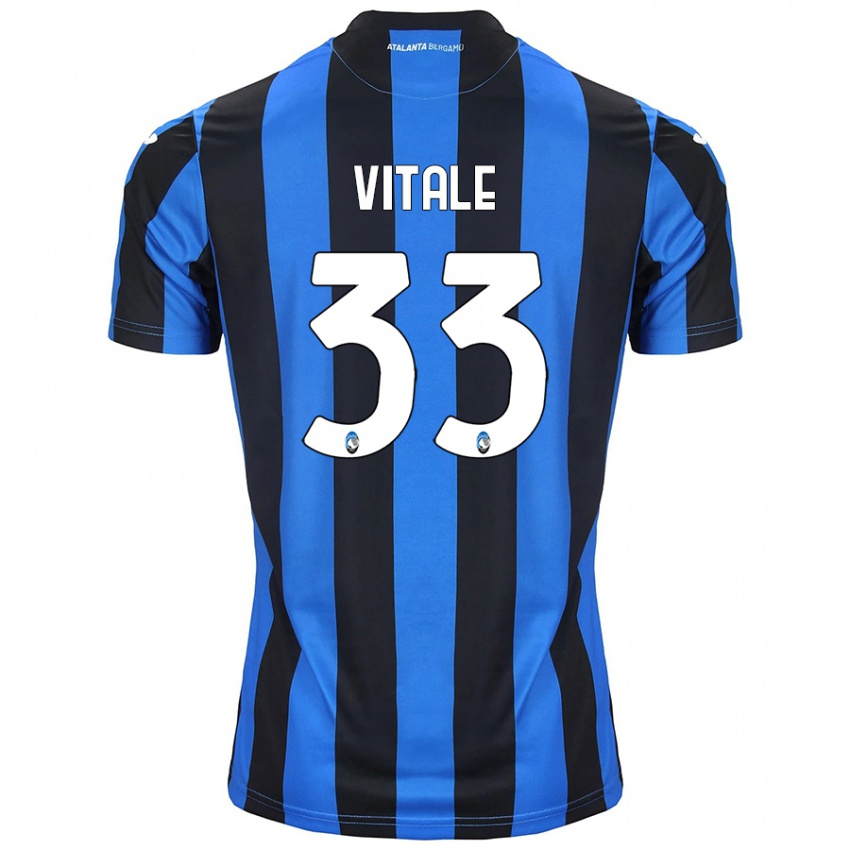 Donna Maglia Francesca Vitale #33 Blu Nero Kit Gara Home 2024/25 Maglietta