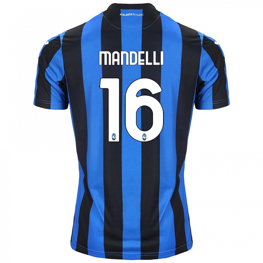 Donna Maglia Giulia Mandelli #16 Blu Nero Kit Gara Home 2024/25 Maglietta