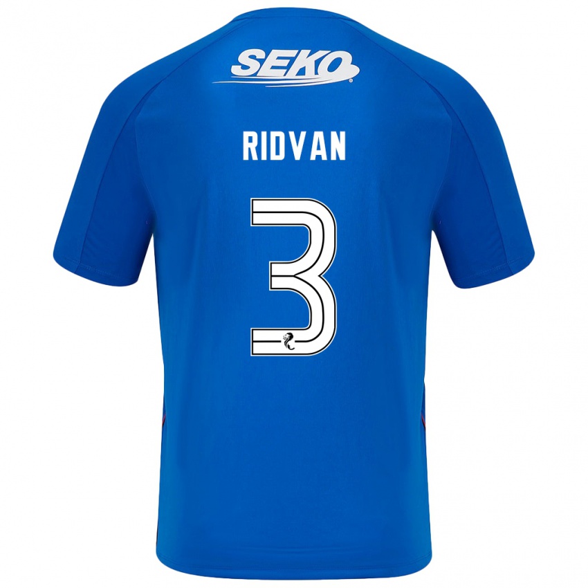 Donna Maglia Rıdvan Yılmaz #3 Blu Scuro Kit Gara Home 2024/25 Maglietta