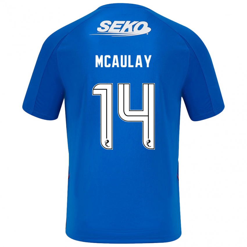 Donna Maglia Mia Mcaulay #14 Blu Scuro Kit Gara Home 2024/25 Maglietta