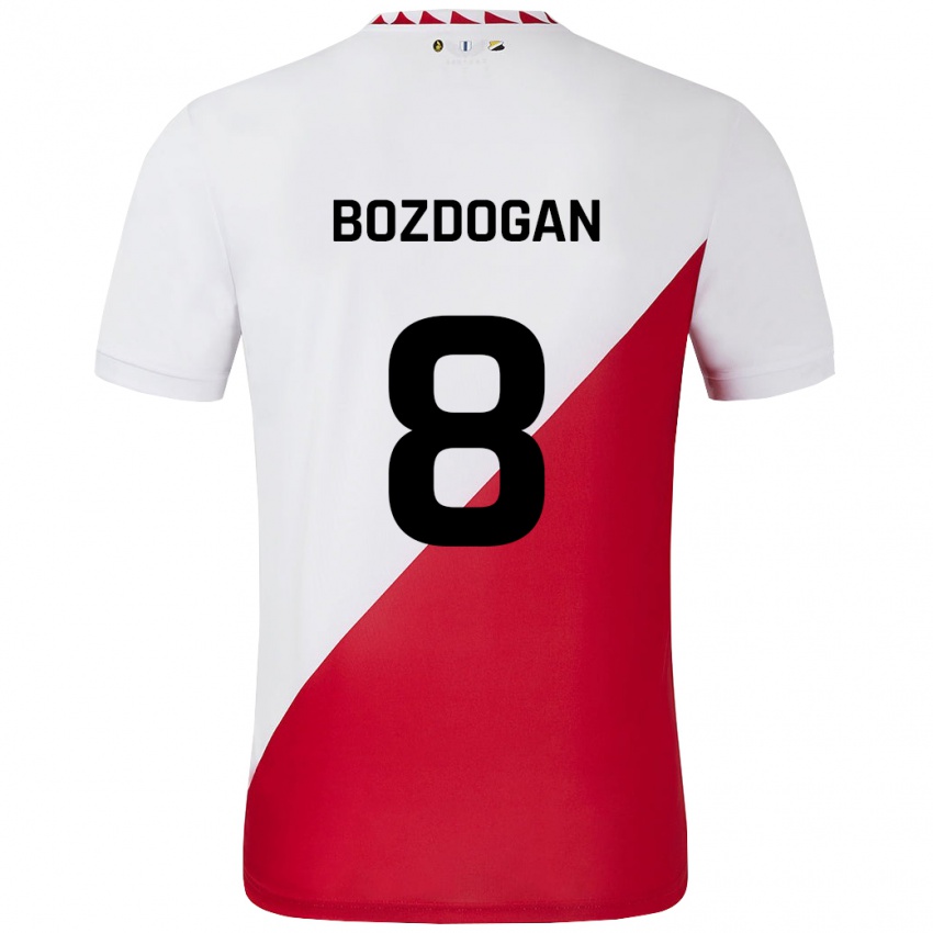 Donna Maglia Can Bozdogan #8 Bianco Rosso Kit Gara Home 2024/25 Maglietta