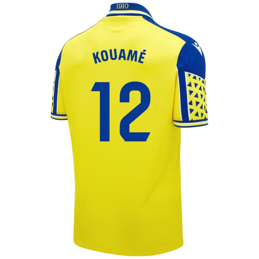 Donna Maglia Rominigue Kouamé #12 Giallo Blu Kit Gara Home 2024/25 Maglietta