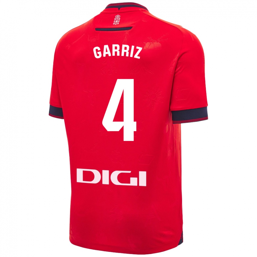 Donna Maglia Ibaider Garriz #4 Rosso Bianco Kit Gara Home 2024/25 Maglietta