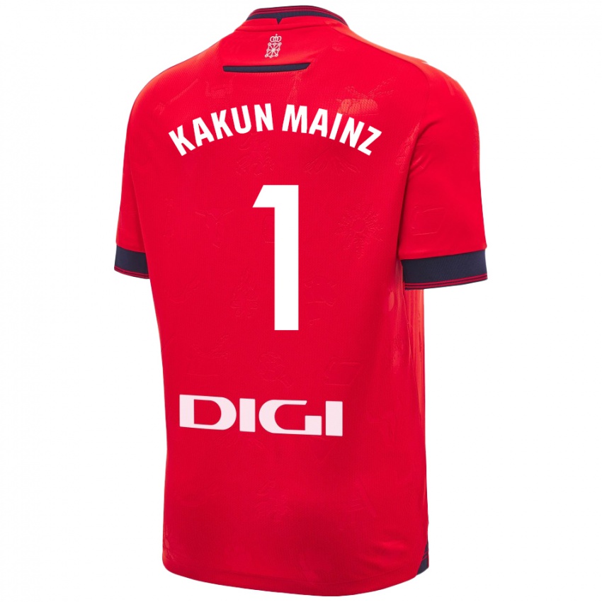 Donna Maglia Kakun Mainz #1 Rosso Bianco Kit Gara Home 2024/25 Maglietta