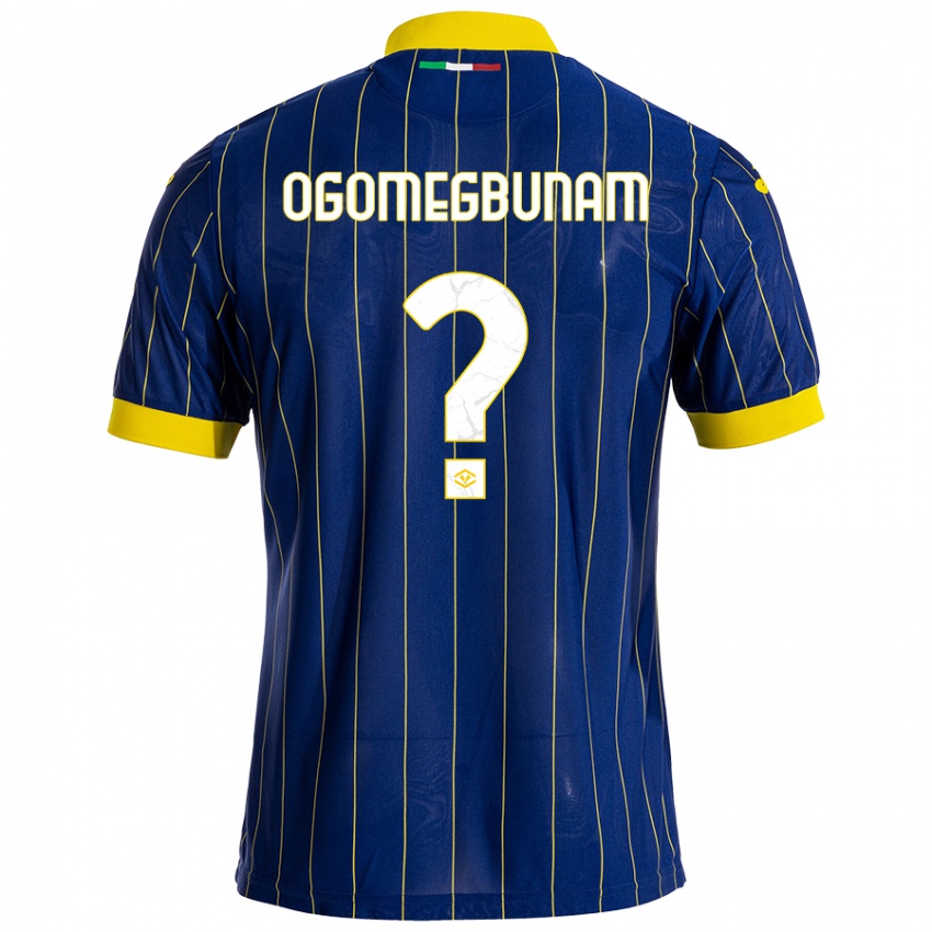 Donna Maglia Izu Ogomegbunam #0 Blu Giallo Kit Gara Home 2024/25 Maglietta