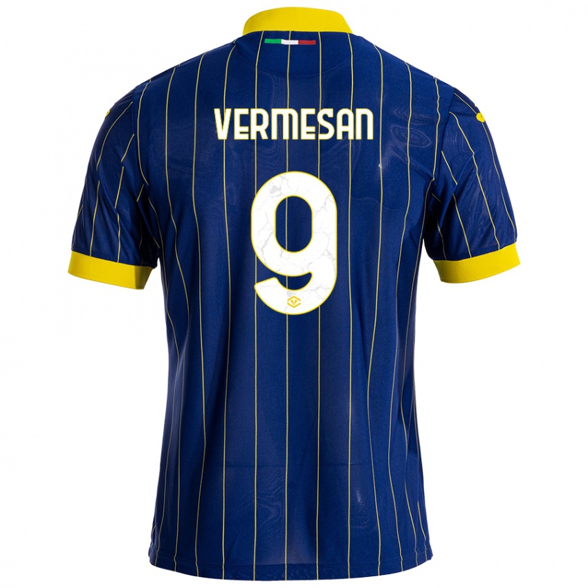 Donna Maglia Ioan Vermesan #9 Blu Giallo Kit Gara Home 2024/25 Maglietta