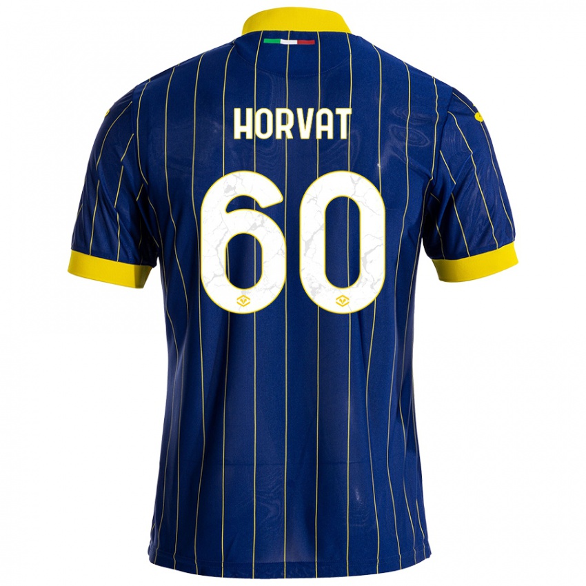 Donna Maglia Mihaela Horvat #60 Blu Giallo Kit Gara Home 2024/25 Maglietta