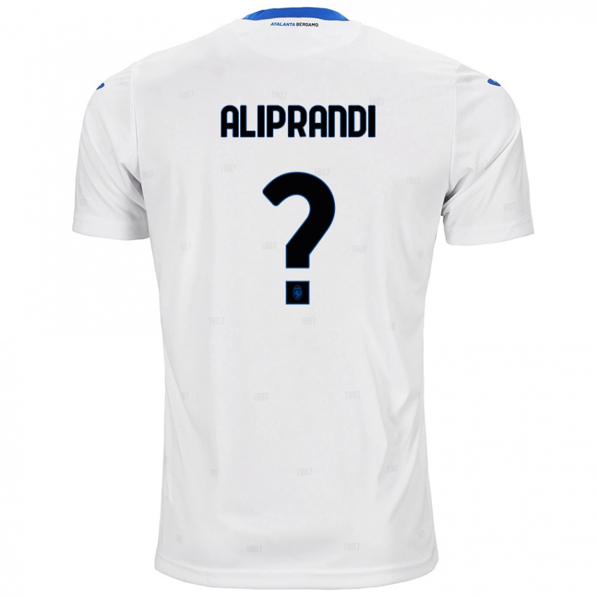 Donna Maglia Mattia Aliprandi #0 Bianco Kit Gara Away 2024/25 Maglietta