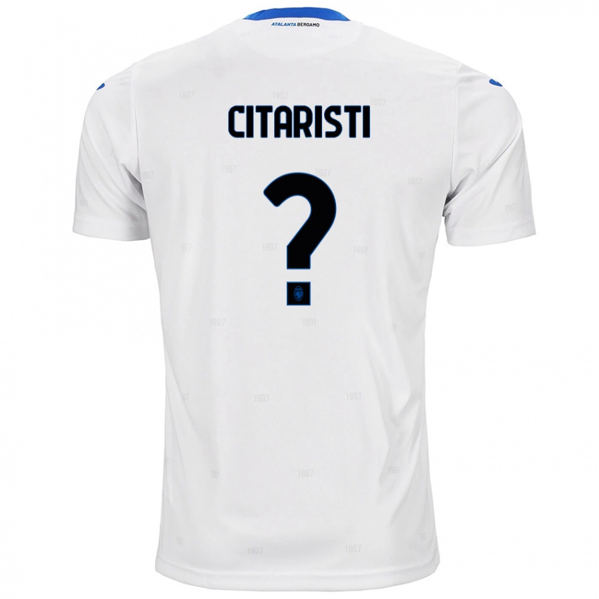 Donna Maglia Christian Citaristi #0 Bianco Kit Gara Away 2024/25 Maglietta