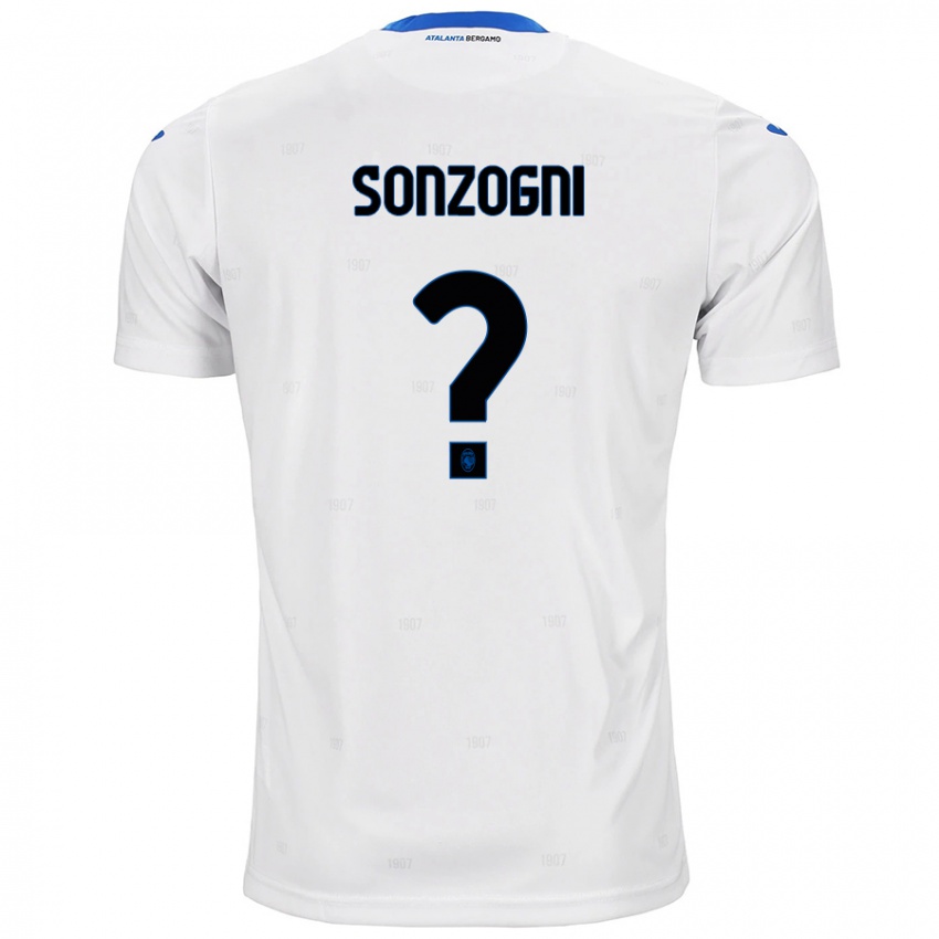 Donna Maglia Mattia Sonzogni #0 Bianco Kit Gara Away 2024/25 Maglietta