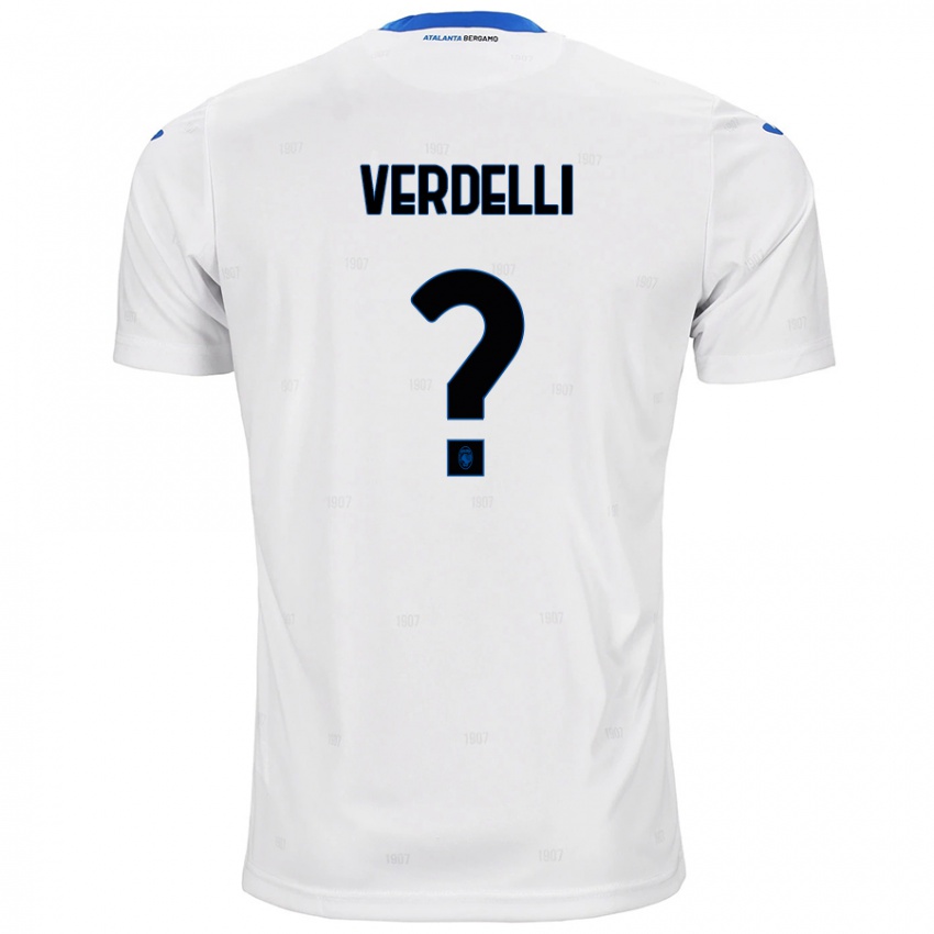 Donna Maglia Davide Verdelli #0 Bianco Kit Gara Away 2024/25 Maglietta