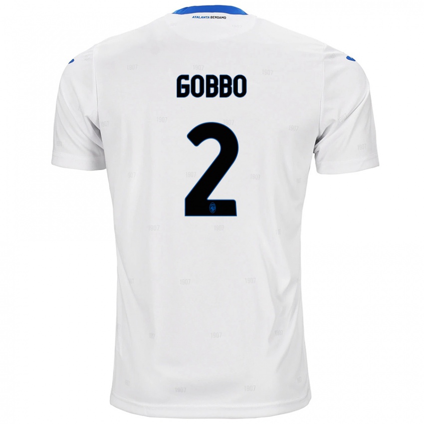 Donna Maglia Luca Gobbo #2 Bianco Kit Gara Away 2024/25 Maglietta