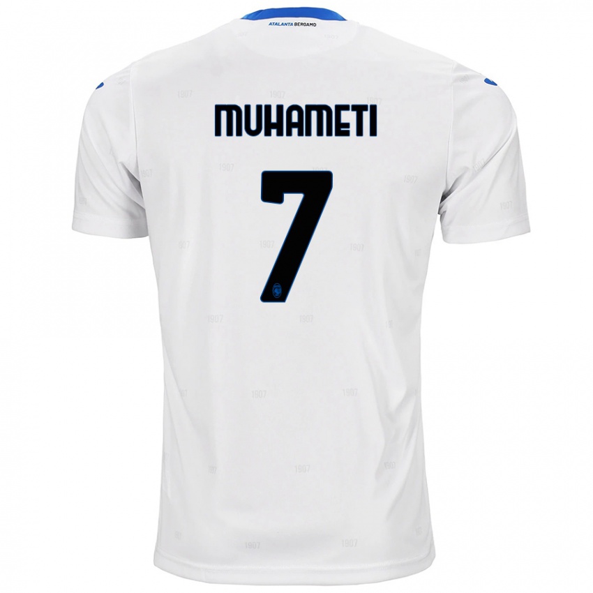 Donna Maglia Endri Muhameti #7 Bianco Kit Gara Away 2024/25 Maglietta