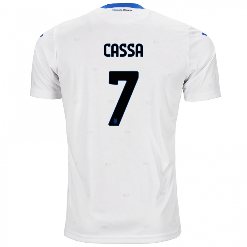 Donna Maglia Federico Cassa #7 Bianco Kit Gara Away 2024/25 Maglietta