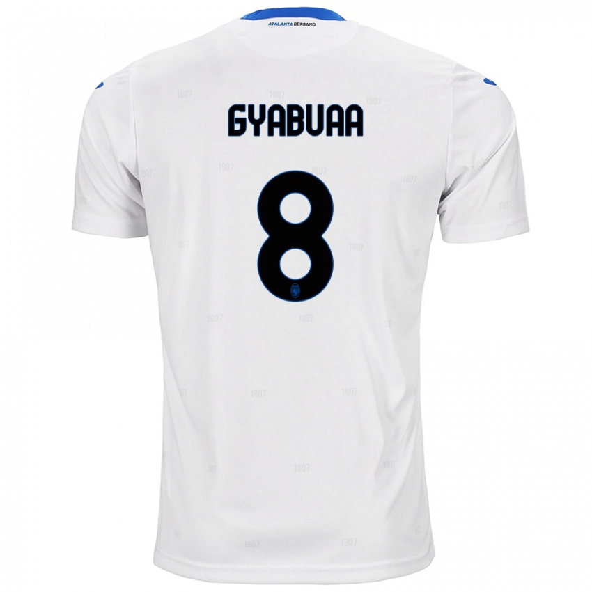 Donna Maglia Emmanuel Gyabuaa #8 Bianco Kit Gara Away 2024/25 Maglietta