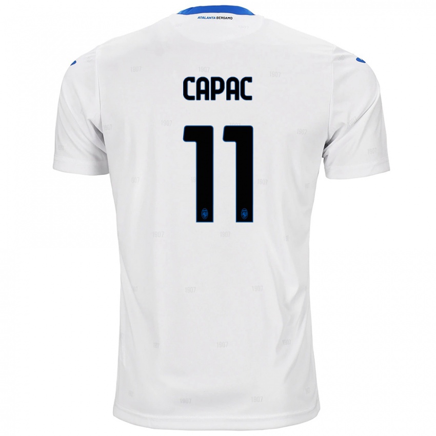 Donna Maglia Alexandru Capac #11 Bianco Kit Gara Away 2024/25 Maglietta