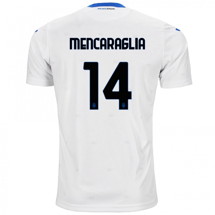 Donna Maglia Filippo Mencaraglia #14 Bianco Kit Gara Away 2024/25 Maglietta