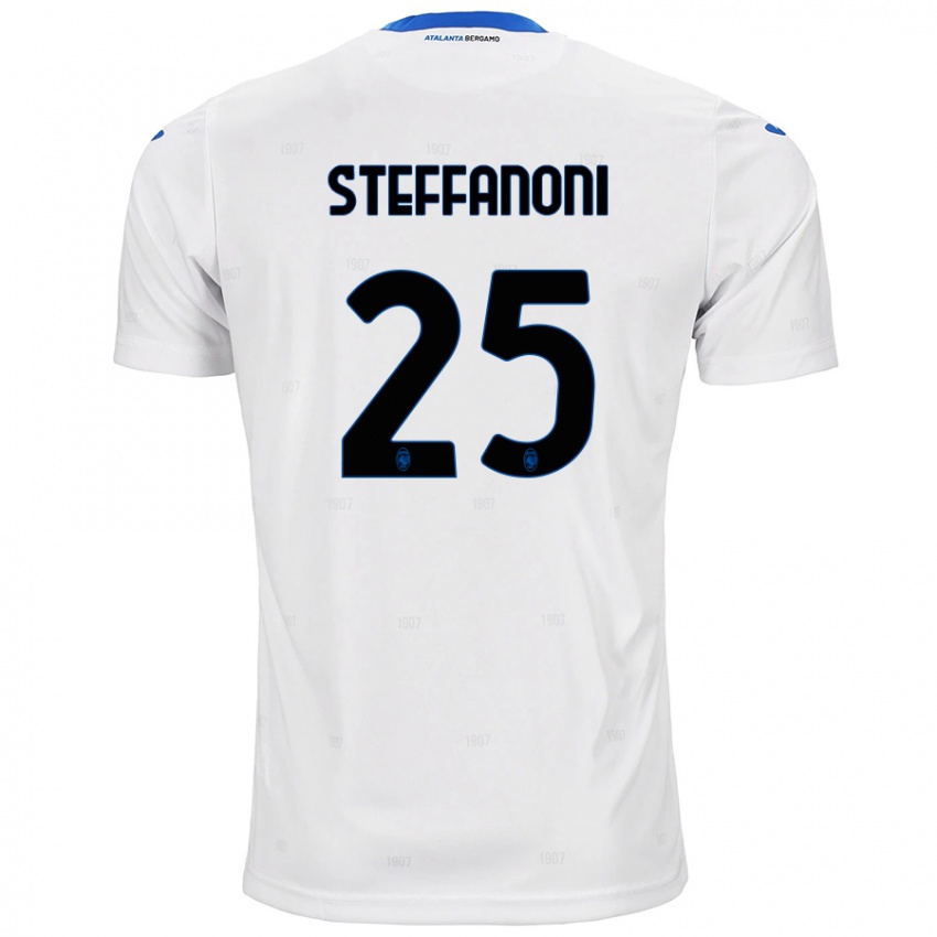 Donna Maglia Federico Steffanoni #25 Bianco Kit Gara Away 2024/25 Maglietta