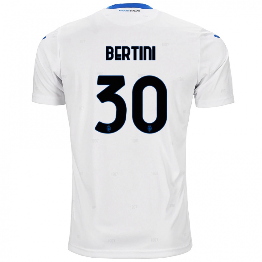 Donna Maglia Tommaso Bertini #30 Bianco Kit Gara Away 2024/25 Maglietta