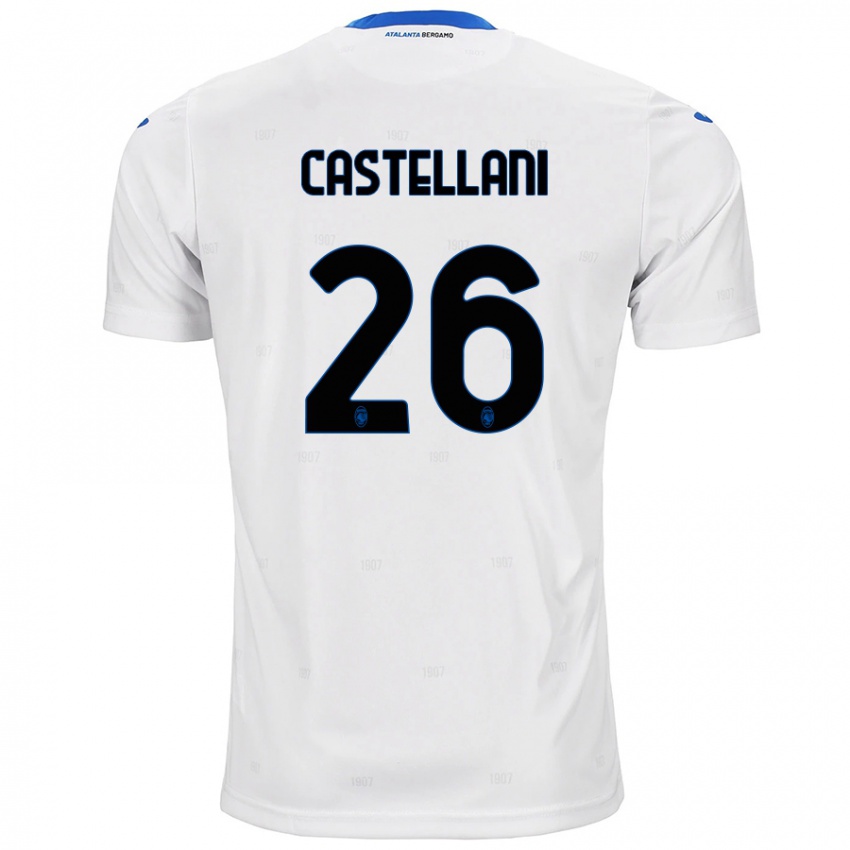 Donna Maglia Eleonora Castellani #26 Bianco Kit Gara Away 2024/25 Maglietta