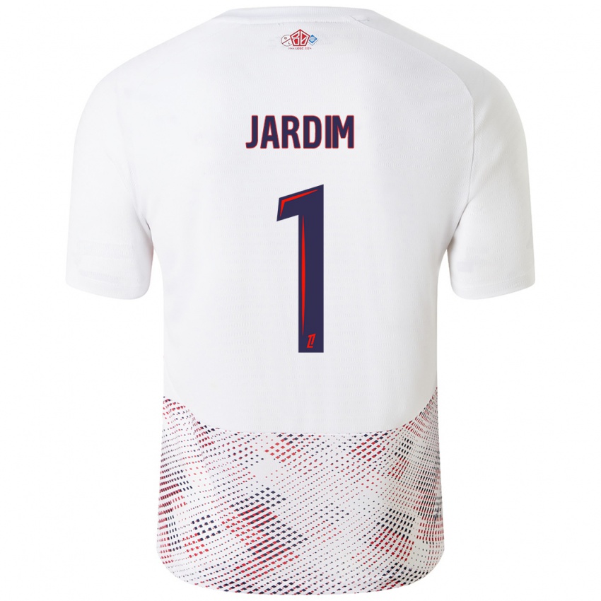 Donna Maglia Leo Jardim #1 Bianco Blu Reale Kit Gara Away 2024/25 Maglietta