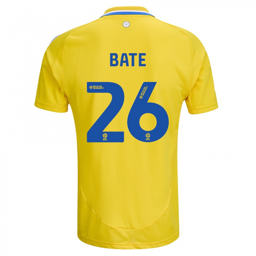 Donna Maglia Lewis Bate #26 Giallo Blu Kit Gara Away 2024/25 Maglietta