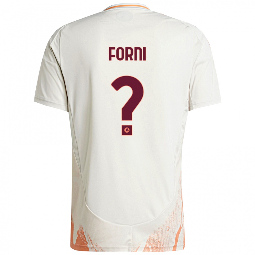 Donna Maglia Matteo Forni #0 Crema Bianco Arancione Kit Gara Away 2024/25 Maglietta