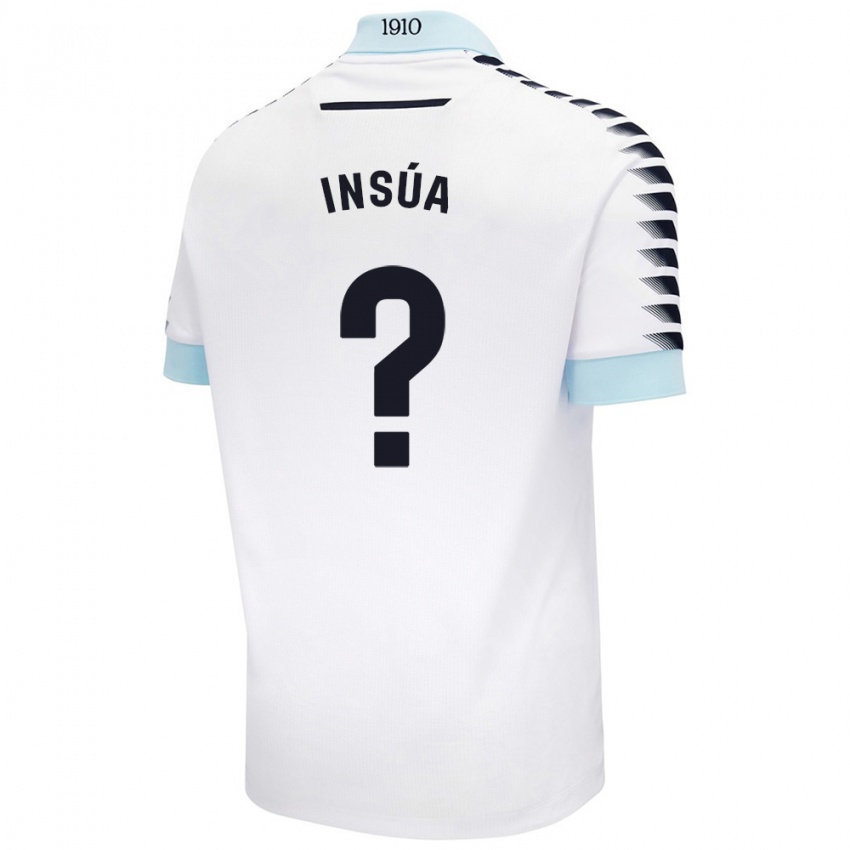 Donna Maglia Pablo Insúa #0 Bianco Blu Kit Gara Away 2024/25 Maglietta