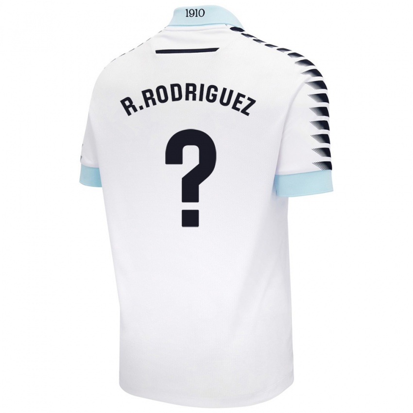 Donna Maglia Ramón Rodríguez #0 Bianco Blu Kit Gara Away 2024/25 Maglietta