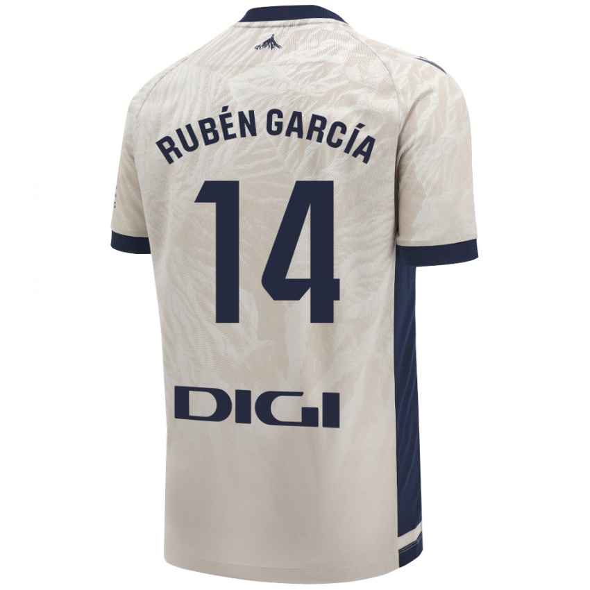 Donna Maglia Rubén García #14 Grigio Chiaro Kit Gara Away 2024/25 Maglietta