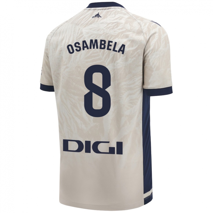 Donna Maglia Asier Osambela #8 Grigio Chiaro Kit Gara Away 2024/25 Maglietta