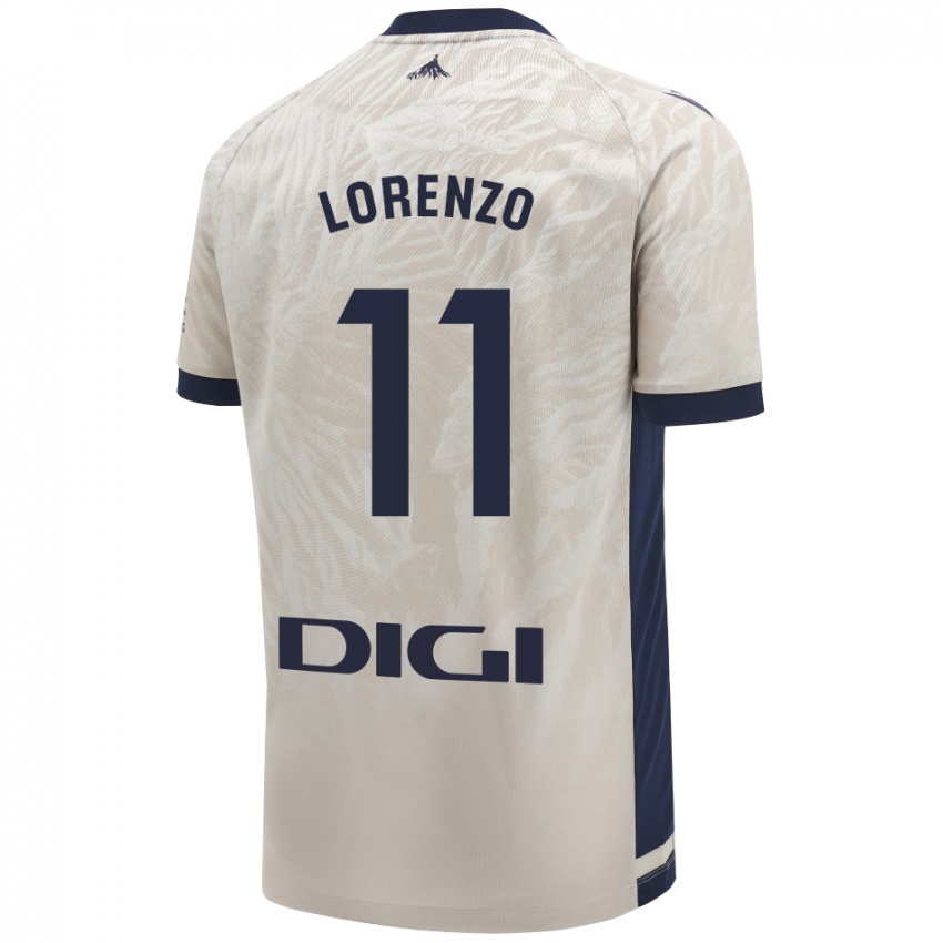 Donna Maglia Nowend Lorenzo #11 Grigio Chiaro Kit Gara Away 2024/25 Maglietta